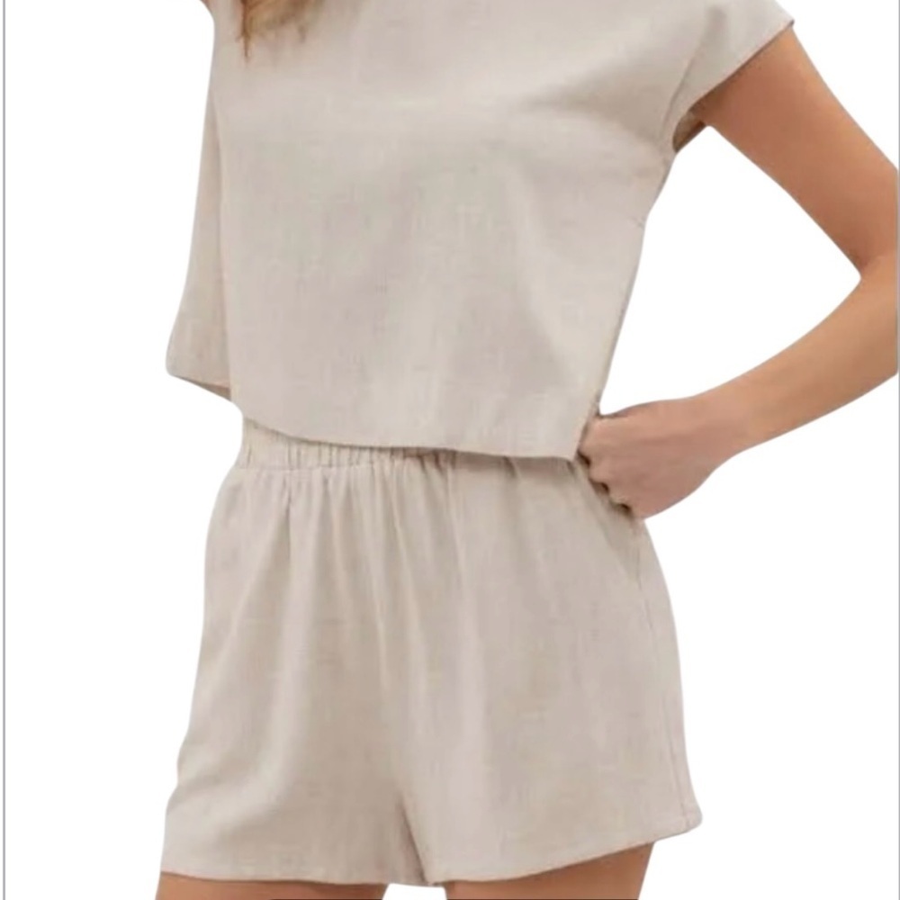 Blu Pepper Paper Bag Linen/Rayon Shorts NWT